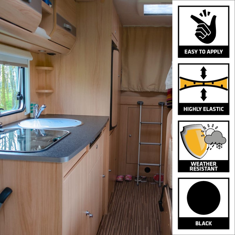 Sikaflex-221 Multi-Purpose Polyurethane Sealant/Adhesive, 10.1 fl oz, Black â€“ Permanent Elastic Seal, Sandable & Paintable, Non-Corrosive, Bonds to Metal, Plastics & More - Image 2